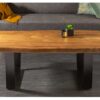 Table basse 110 cm en bois d'acacia massif finition miel naturel