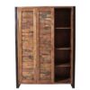 armoire portes coulissantes en bois vintage