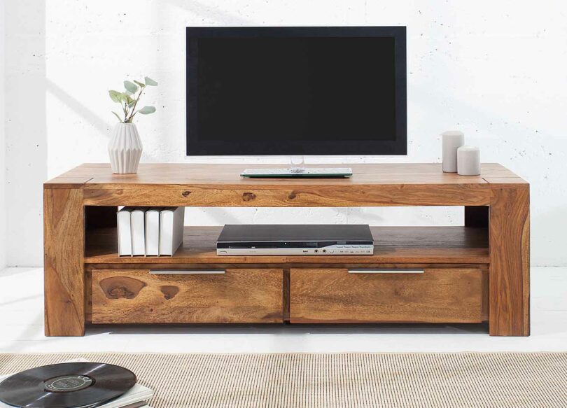 meuble tv en bois 135 cm