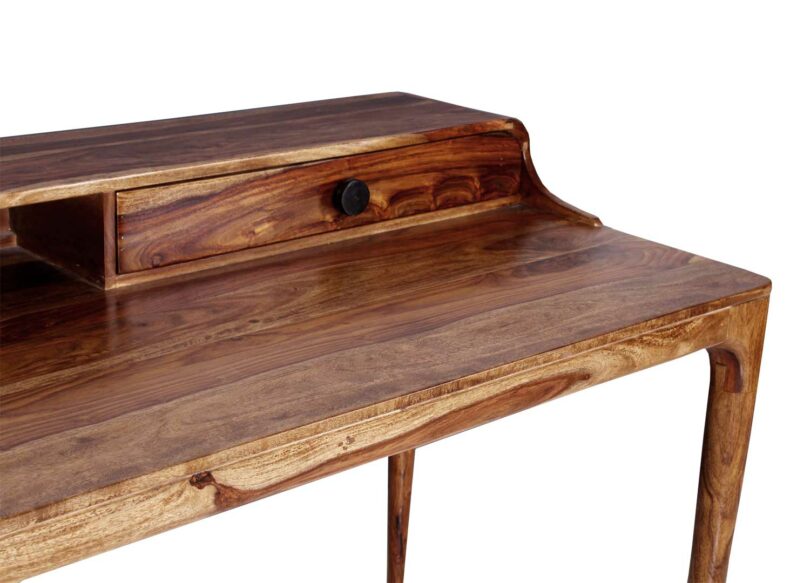 bureau en bois massif avec 1 tiroir