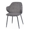 chaise en tissu texturé gris - Gris