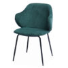 chaise en tissu texturé vert - Vert foncé
