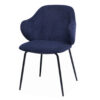 chaise en tissu texturé bleu foncé - Bleu foncé