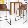 lot de 2 tabourets de bar vintage