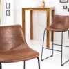 chaises de bar en microfibre