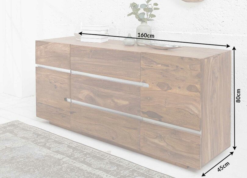 dimensions du buffet en sesham
