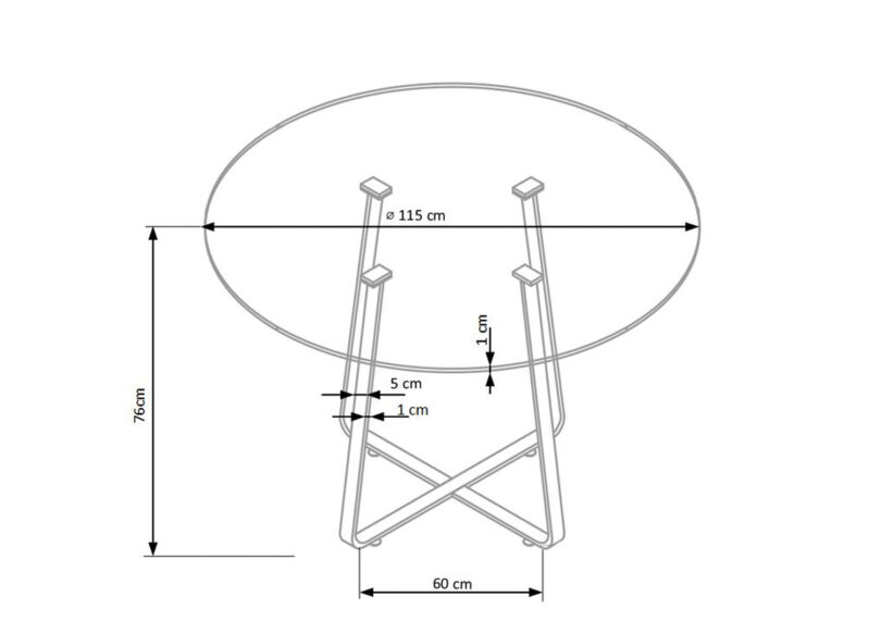 dimensions de la table de repas en verre