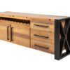 buffet de 195 cm en bois de pin style industriel