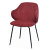 chaise en tissu texturé roue - Rouge