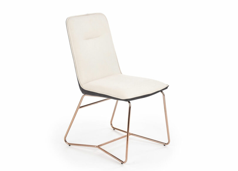 ensemble de 4 chaises en simili cuir beige