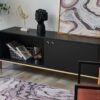 meuble télé moderne noir et bois
