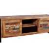 meuble tv avec rangement en bois recyclé 160 cm