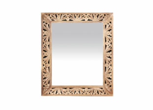 miroir en bois de manguier sculpté