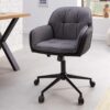 fauteuil de bureau moderne en tissu gris anthracite