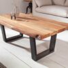 table basse rectangulaire en bois massif