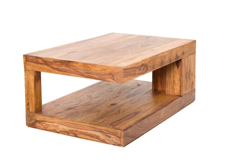 table basse originale en bois massif de sesham