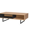 table basse 110 cm aspect bois et noir