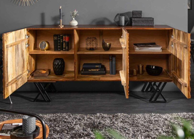 buffet 160 cm avec 6 compartiments