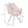 Dimensions de la chaise en velours