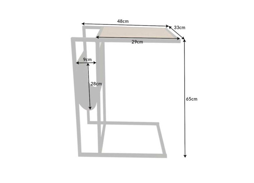Dimensions de la table d'appoint