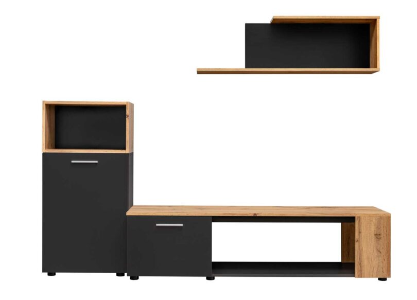 Ensemble de salon bois et noir