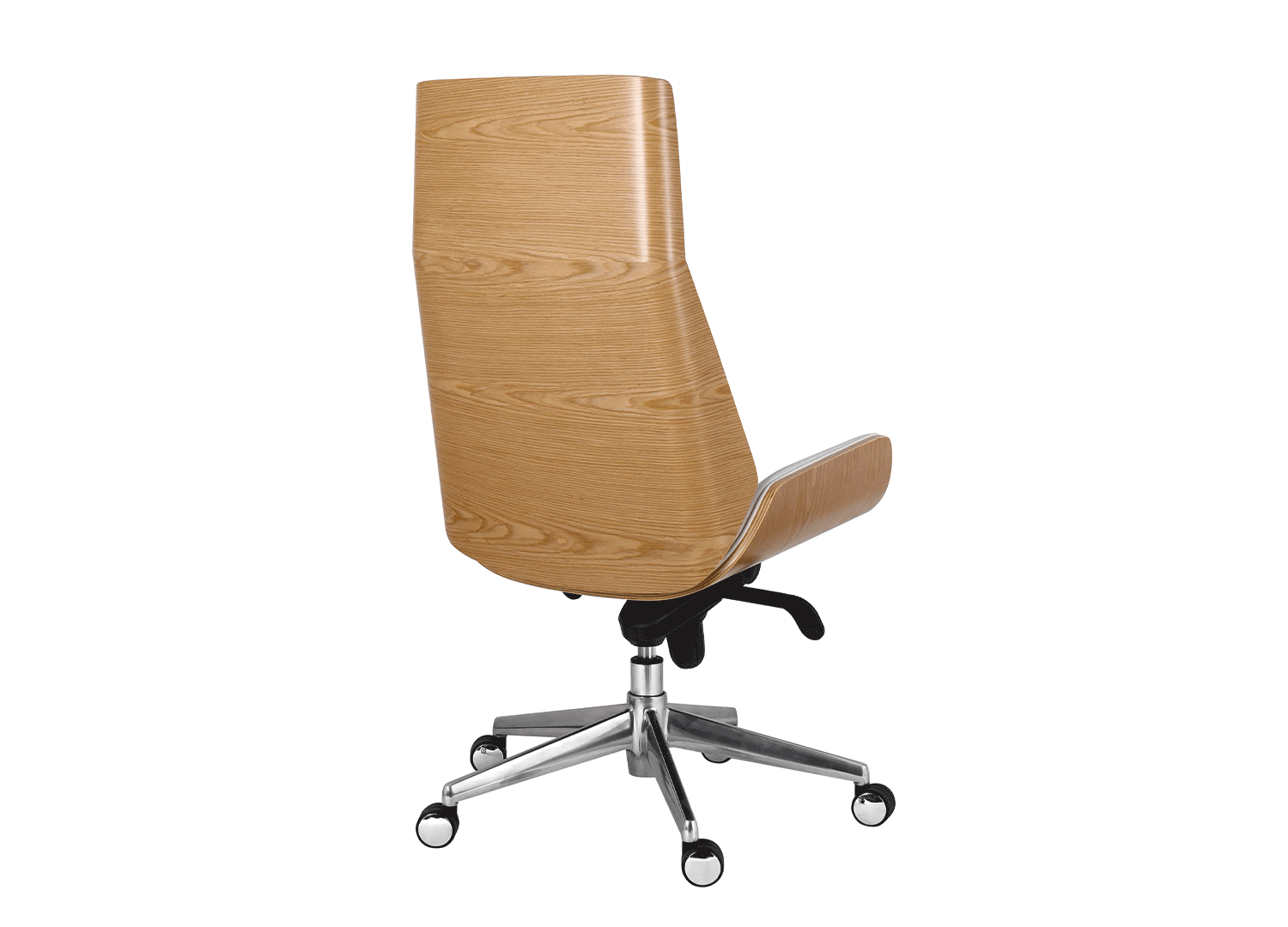 Fauteuil de bureau en simili cuir blanc Aurelia