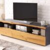 Meuble TV design gris et bois