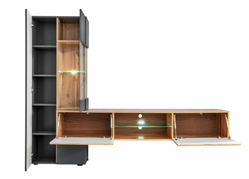 Ouverture du meuble tv design