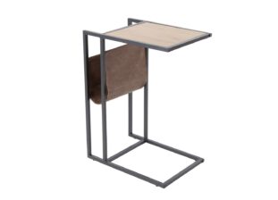 Table d'appoint en bois et métal