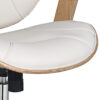 Assise simili cuir blanc de la chaise de bureau