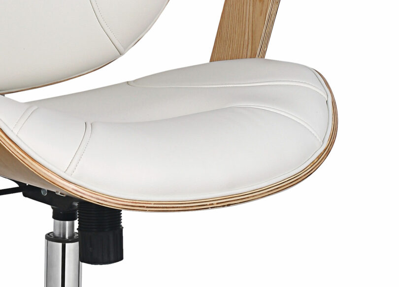Assise simili cuir blanc de la chaise de bureau