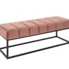 banc en velours rose