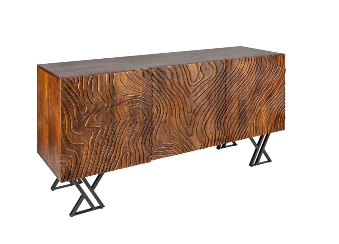 buffet moderne avec façades sculptées