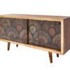 buffet 160 cm avec façades mandala colorées