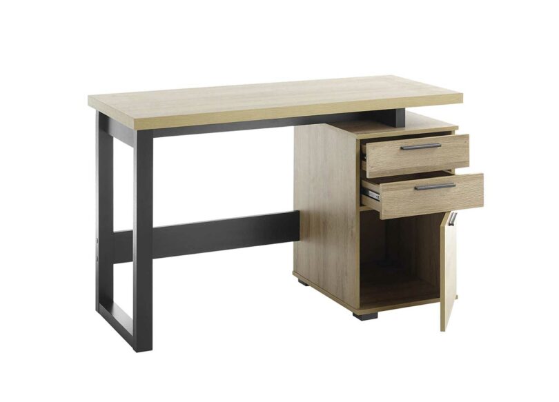 bureau en bois avec rangement 120 cm