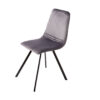 lot de 4 chaises moderne en velours gris