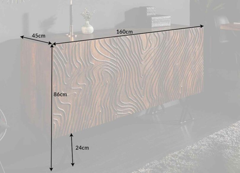 dimensions du buffet en bois
