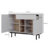 dimensions du buffet de 125 cm