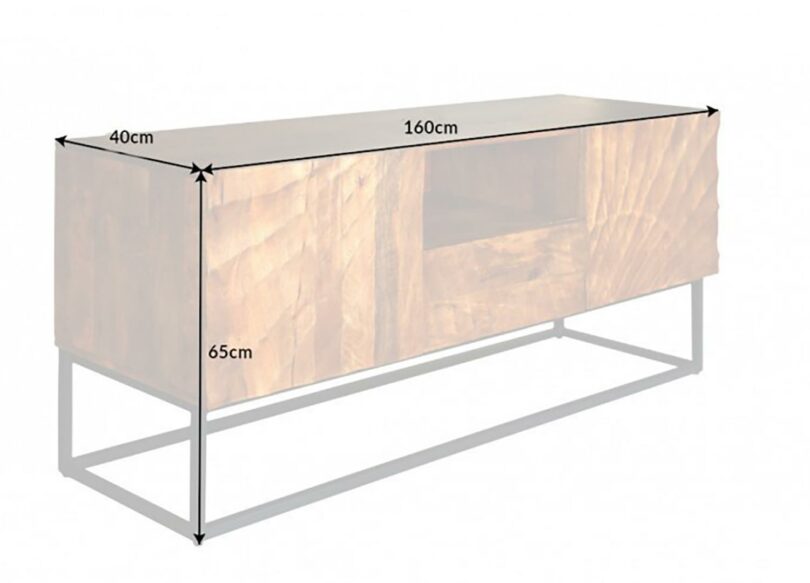 dimensions du meuble tv en bois massif