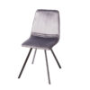 lot de 4 chaises moderne en velours gris