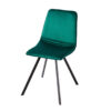 lot de 4 chaises moderne en velours vert émeraude - Vert émeraude