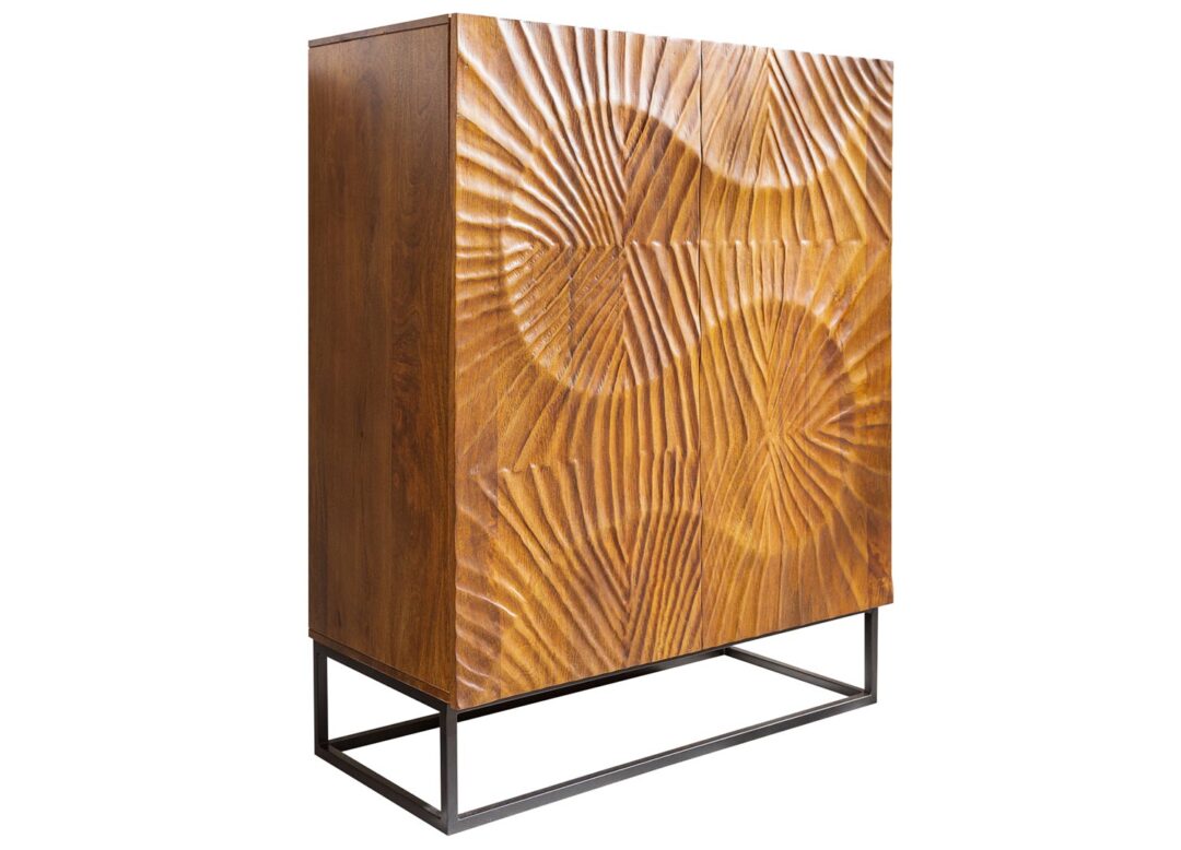 buffet haut 100 cm en bois de manguier massif sculpté