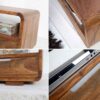 détails du meuble tv en bois