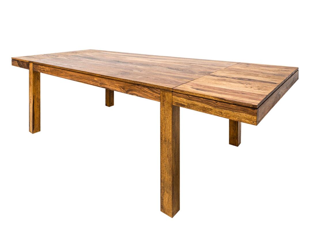 table de repas avec 2 allonges en bois massif