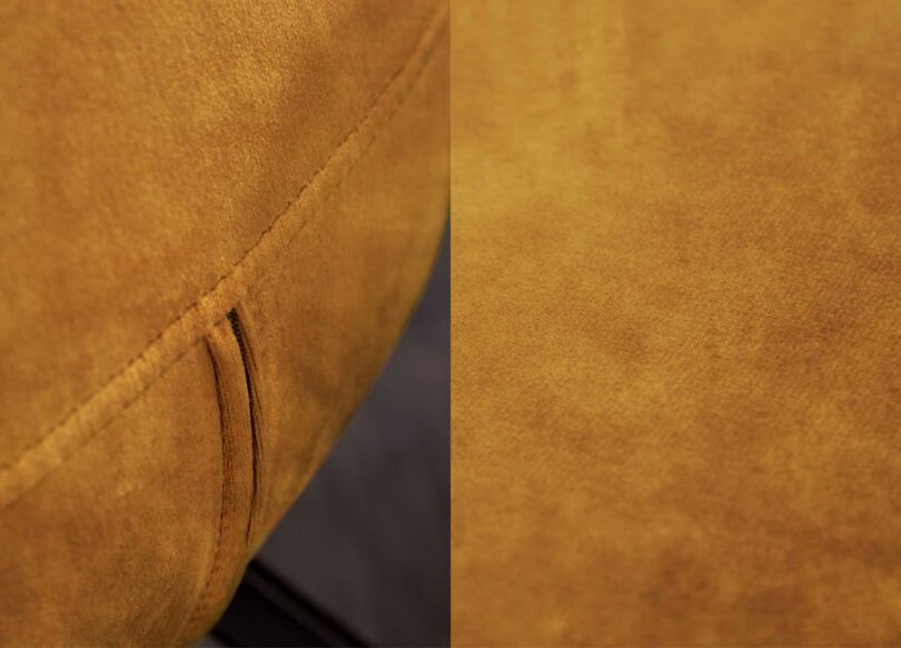 velours jaune moutarde