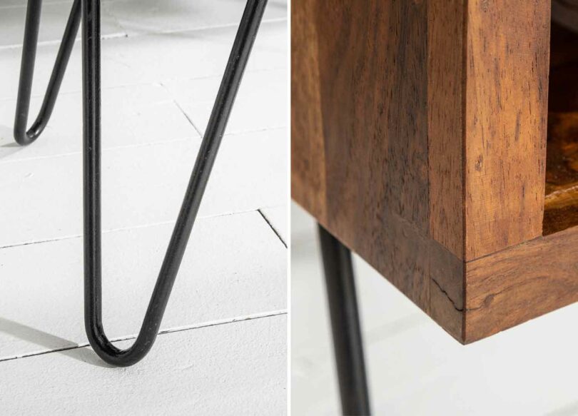 piétement de la table bass
