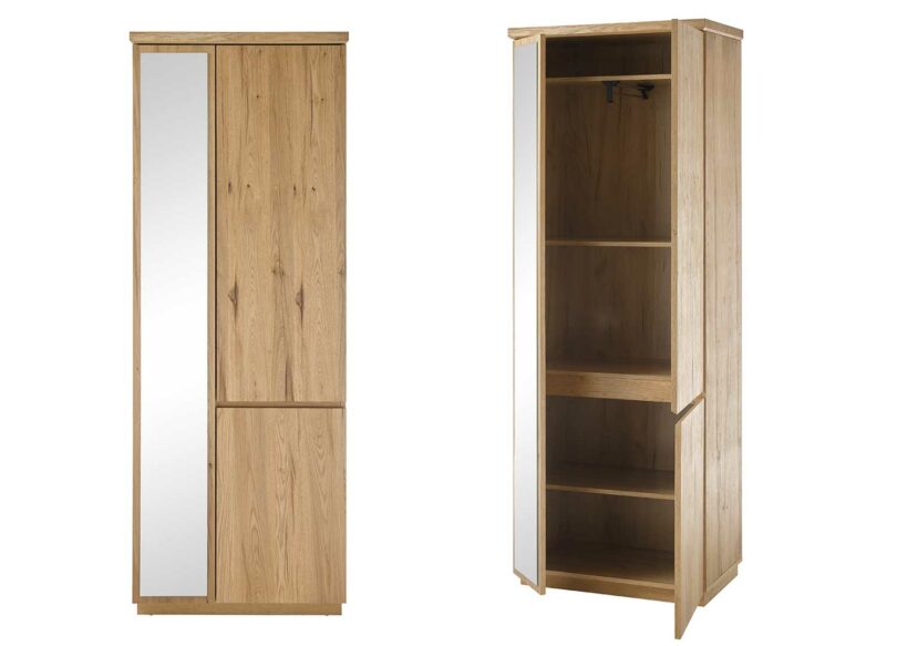 Armoire en bois de chêne avec miroir