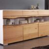 Meuble buffet en bois et corps blanc moderne