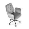 fauteuil de bureau pas cher en velours gris
