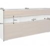 Dimensions buffet long blanc